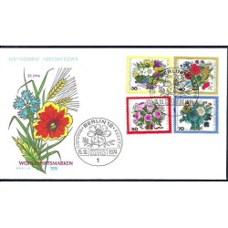Niemcy Berlin 1974, Kwiaty. FDC