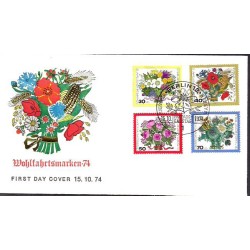 Niemcy Berlin 1974, Kwiaty. FDC