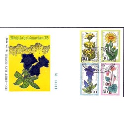 Niemcy Berlin 1975, Kwiaty. FDC
