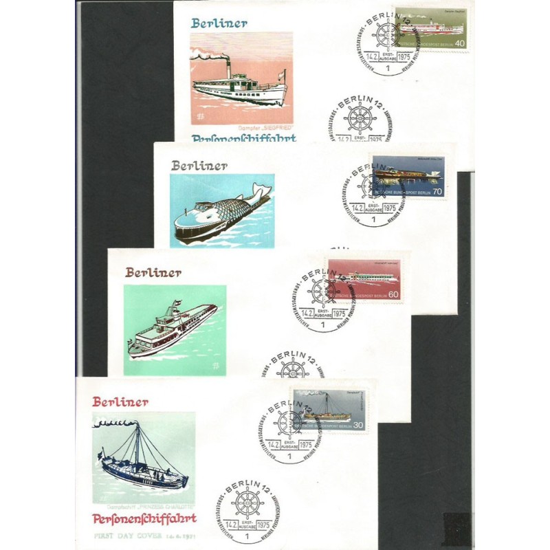 Niemcy Berlin 1975, Statki, marynistyka. FDC
