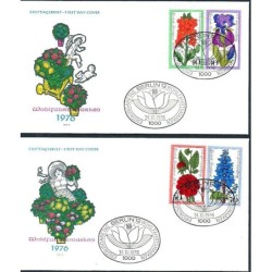 Niemcy Berlin 1976, Kwiaty. FDC