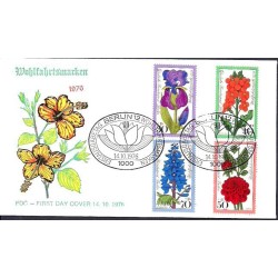 Niemcy Berlin 1976, Kwiaty. FDC