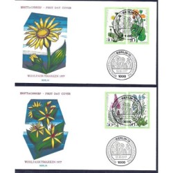Niemcy Berlin 1977, Kwiaty. FDC