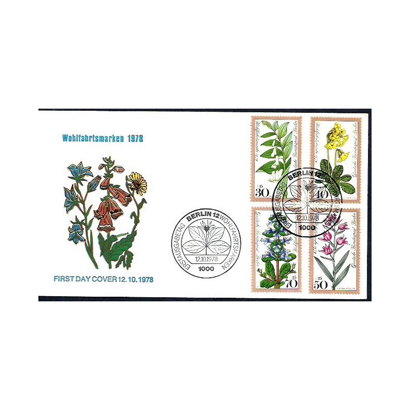 Niemcy Berlin 1978, Kwiaty. FDC