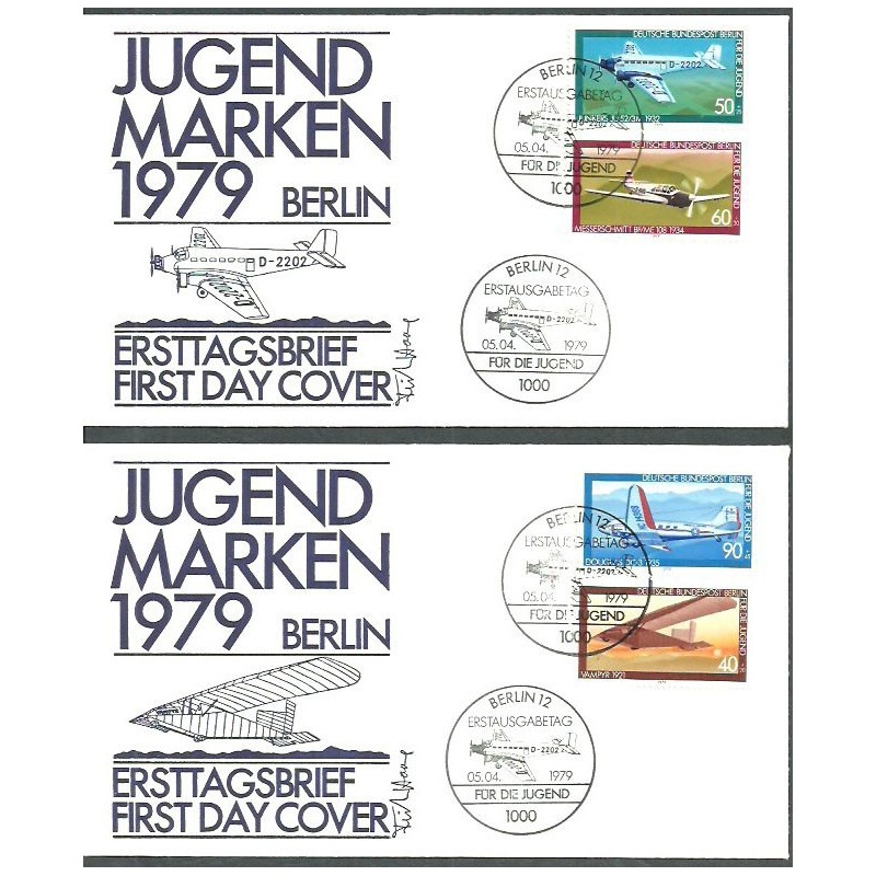 Niemcy Berlin 1979, Samoloty, lotnictwo. FDC