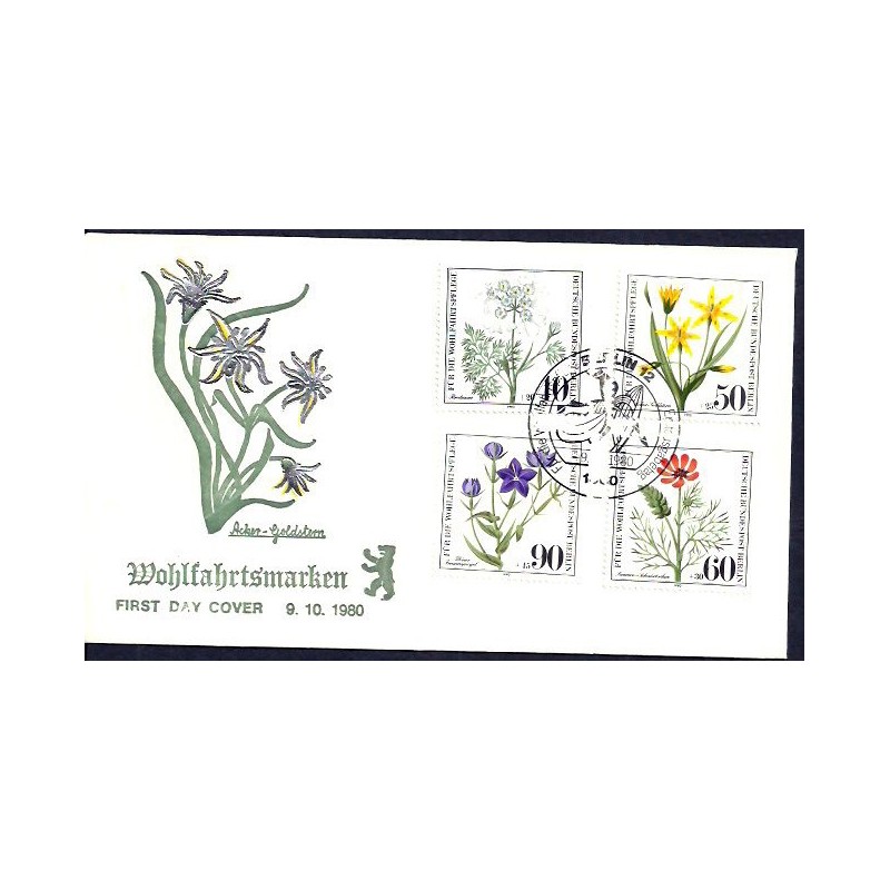Niemcy Berlin 1980, Kwiaty. FDC