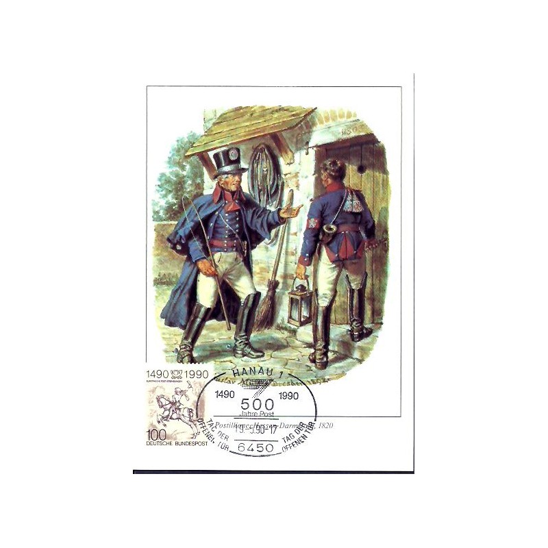 Niemcy Berlin 1990, Poczta, historia. Karta maksimum