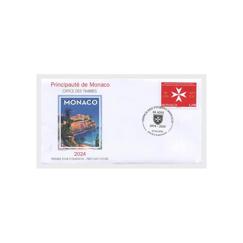 Monako 2024, Malta, zakon maltański, poczta. FDC