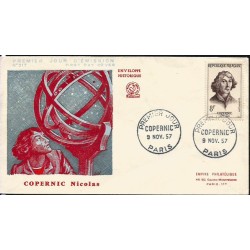 Francja 1957, Astronomia Mikołaj Kopernik. FDC