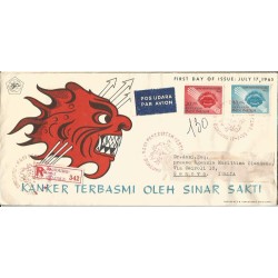 Indonezja 1965, Medycyna, rak. FDC polecone