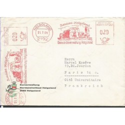 Niemcy 1964, wyspa Helgoland, turystyka. Frankatura