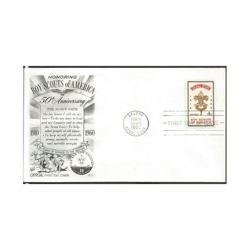 USA Canal Zone 1960, Harcerstwo. FDC