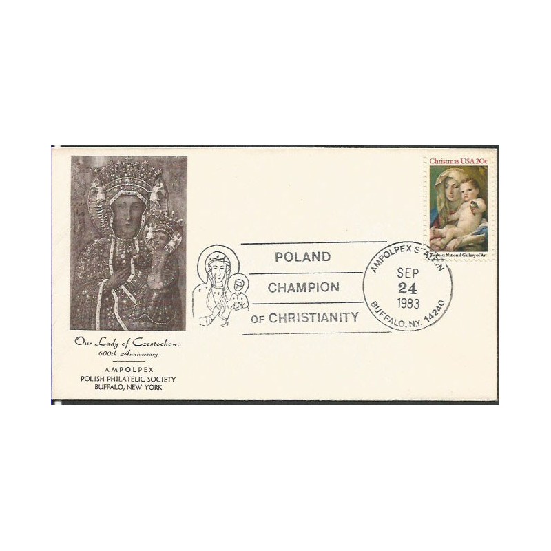 USA 1983, Polska, Matka Boska, chrześcijaństwo. Ampolpex, Buffalo