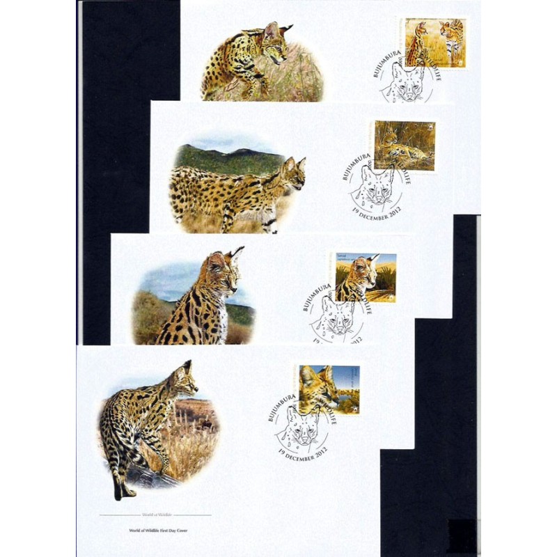 Burundi 2012, Kot serwal. Wildlife. FDC