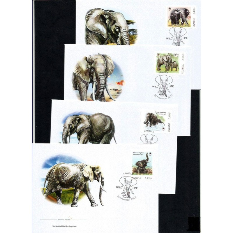 Uganda 2012, Słoń. Wildlife. FDC