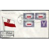 USA 1943, Okupowane kraje: Polska, flaga. FDC polecone