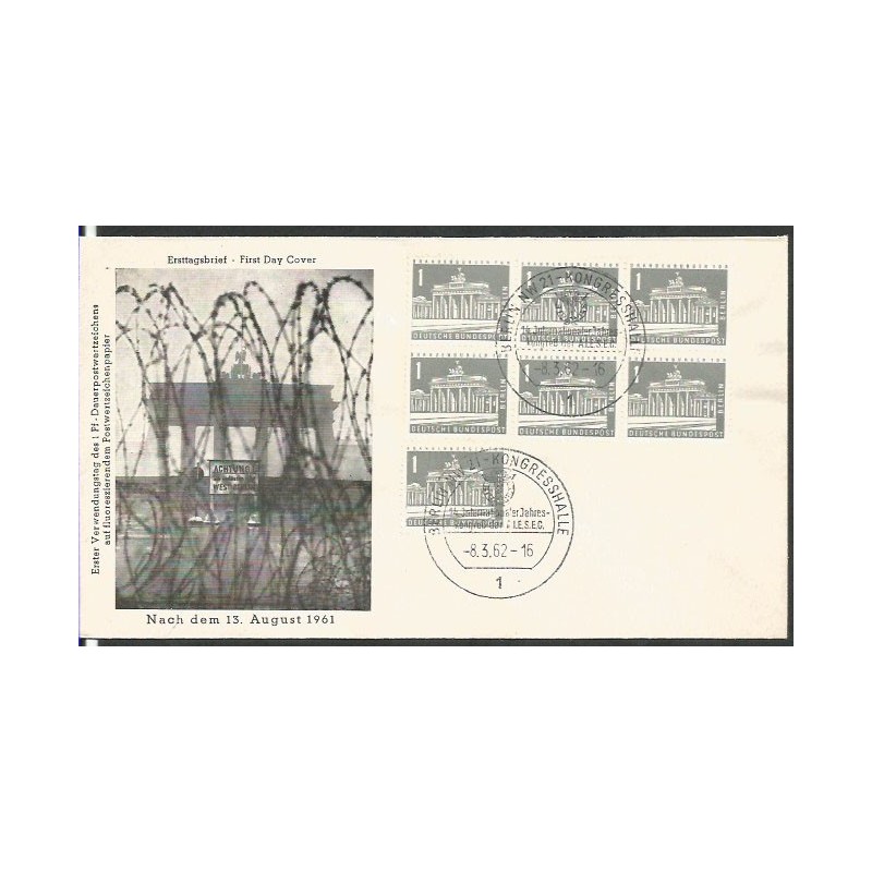 Niemcy 1962, Brama Brandenburska. FDC