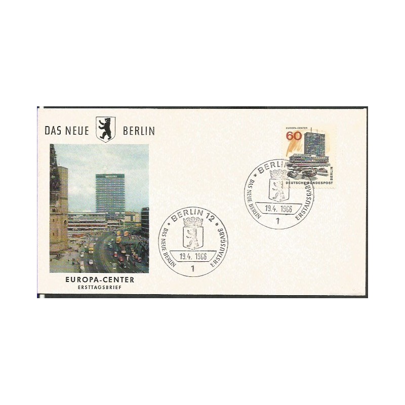 Niemcy 1966, Berlin, architektura. FDC