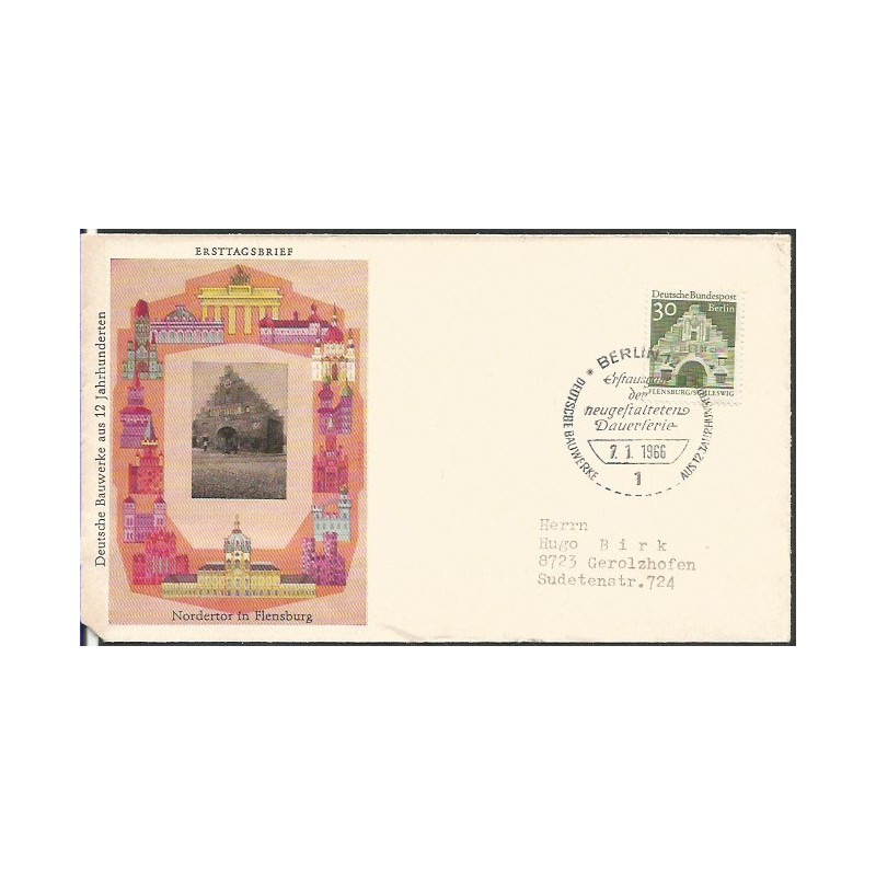 Niemcy 1966, Dawne Niemcy, Flensburg. FDC