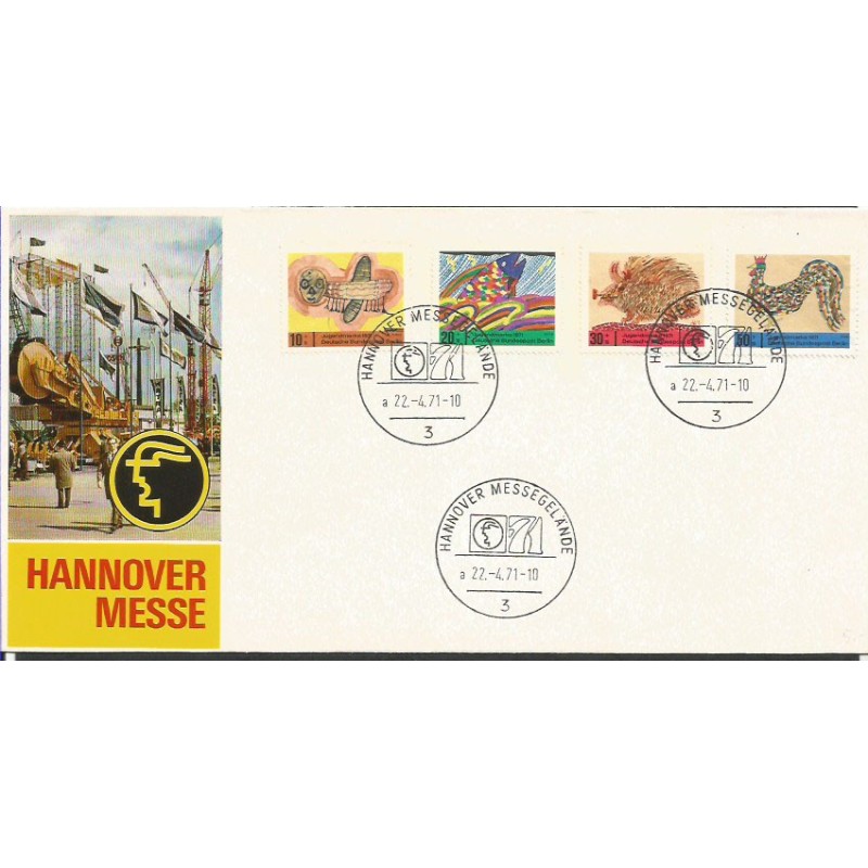 Niemcy 1971, Targi Hanower, fauna. Koperta
