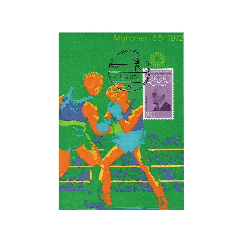 Niemcy 1972, Olimpiada Monachium, boks. Karta maksimum