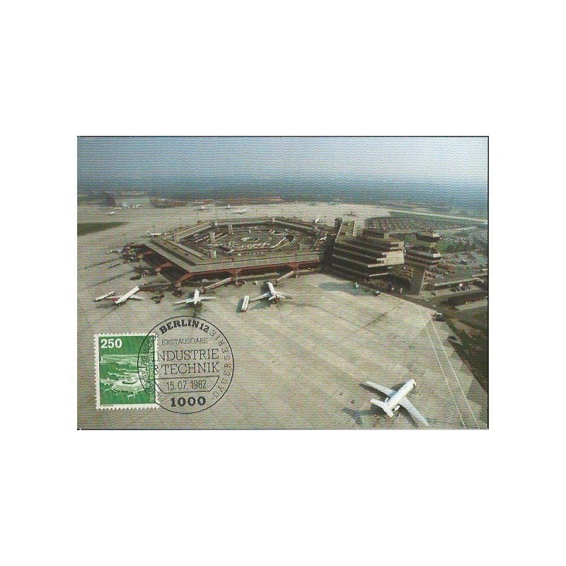 Niemcy 1982, Lotnisko Tegel. Karta maksimum