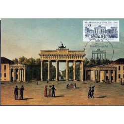 Niemcy 1991, Brama brandenburska. Karta maksimum