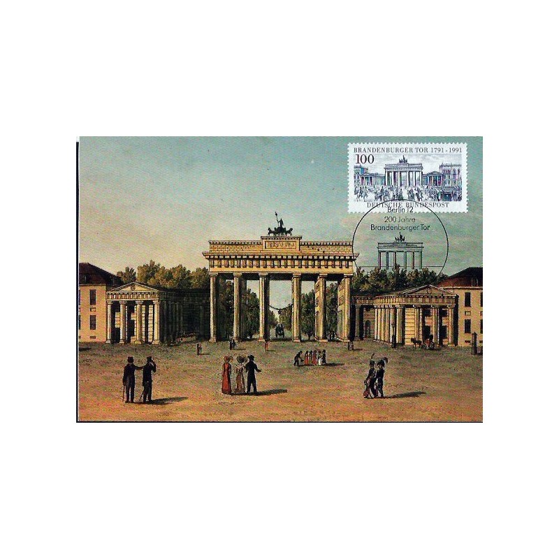 Niemcy 1991, Brama brandenburska. Karta maksimum
