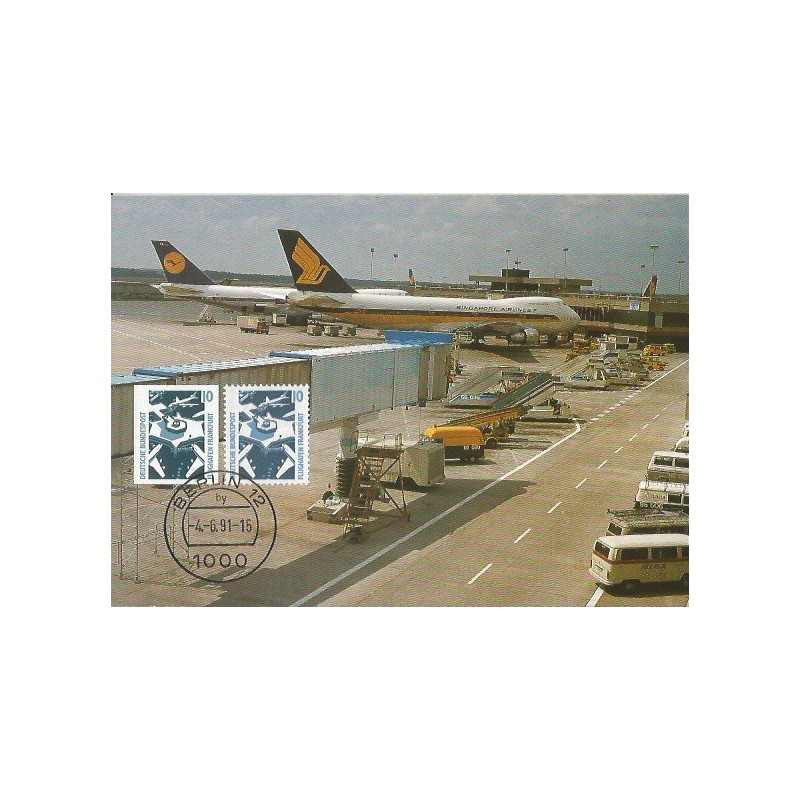 Niemcy 1991, Lotnisko Frankfurt. Karta maksimum
