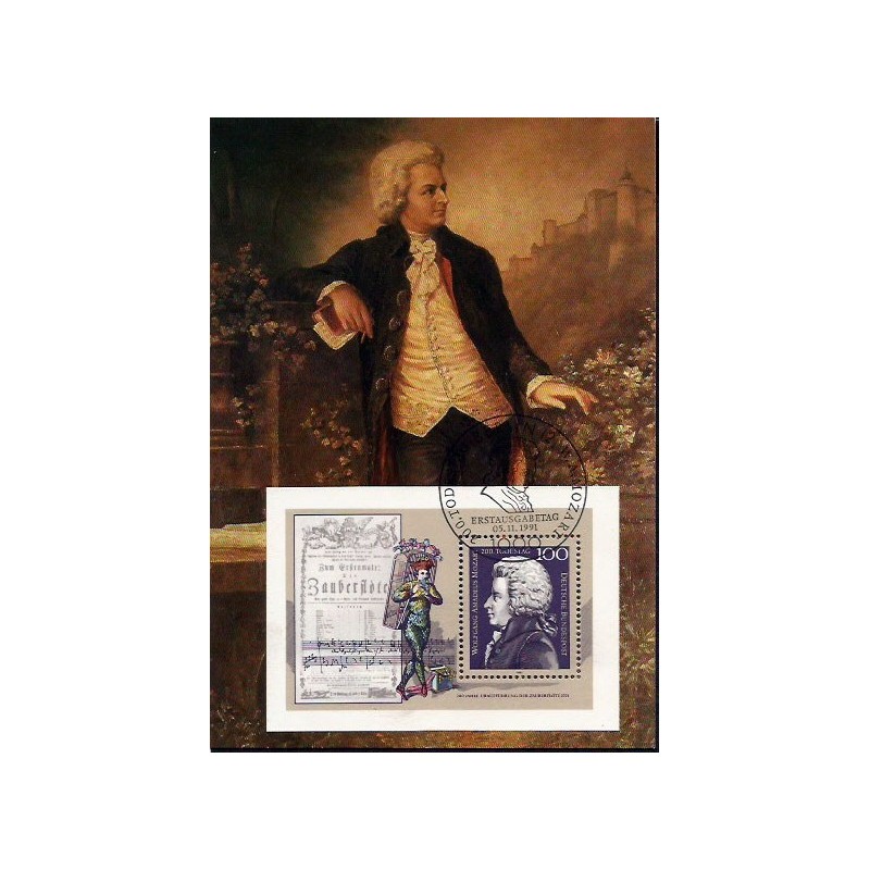 Niemcy 1991, W. A. Mozart, muzyka. Karta maksimum