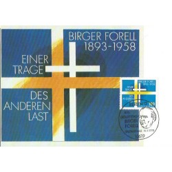Niemcy 1993, Birger Forell, luteranizm, II wojna. Karta maksimum