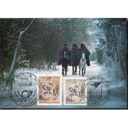 Niemcy Berlin 1990, Poczta, historia. Karta maksimum