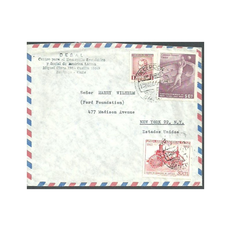 Chile 1966, Straż pożarna. Przesyłka z obiegu