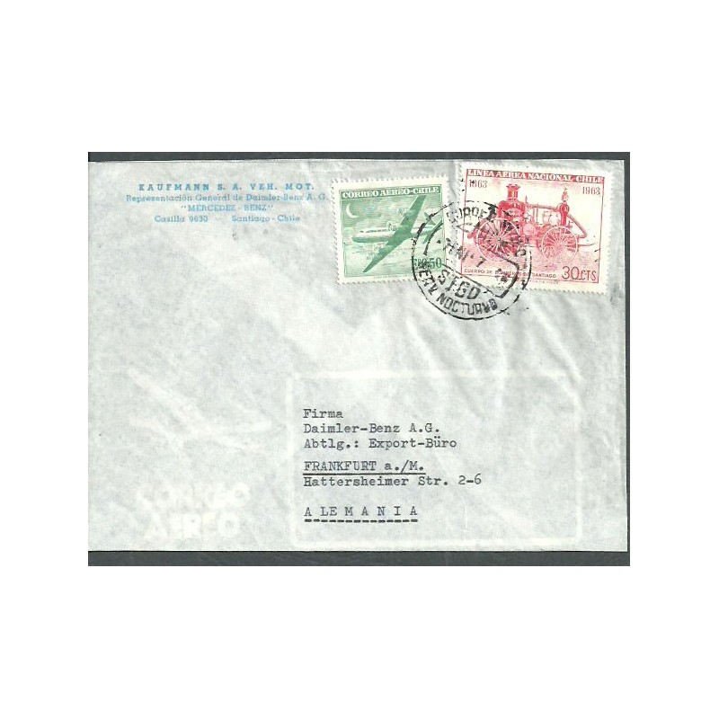 Chile 1966, Straż pożarna. Przesyłka z obiegu