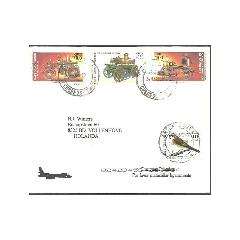 Chile 1993-94, Straż pożarna. Przesyłka z obiegu