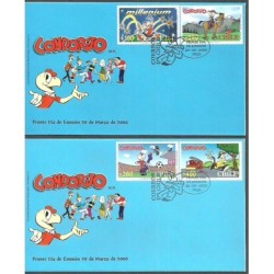 Chile 2000, Bajka, straż pożarna, piłka nożna. FDC