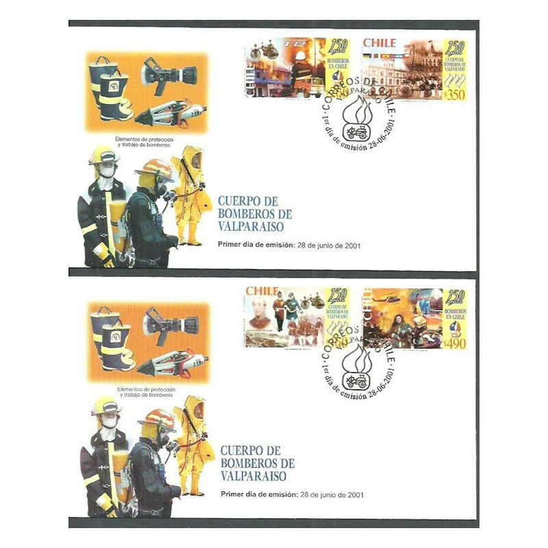Chile 2001, Straż pożarna. FDC