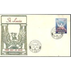 St Lucia 1951, Feniks, ogień. FDC