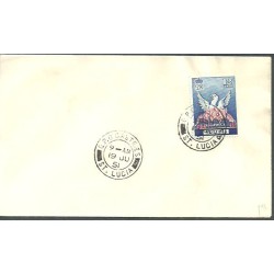St Lucia 1951, Feniks, ogień. FDC