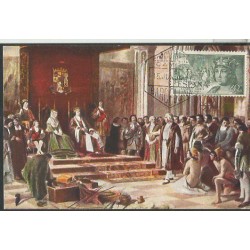 Hiszpania 1956, Kolumb i król Ferdynand. Karta maksimum