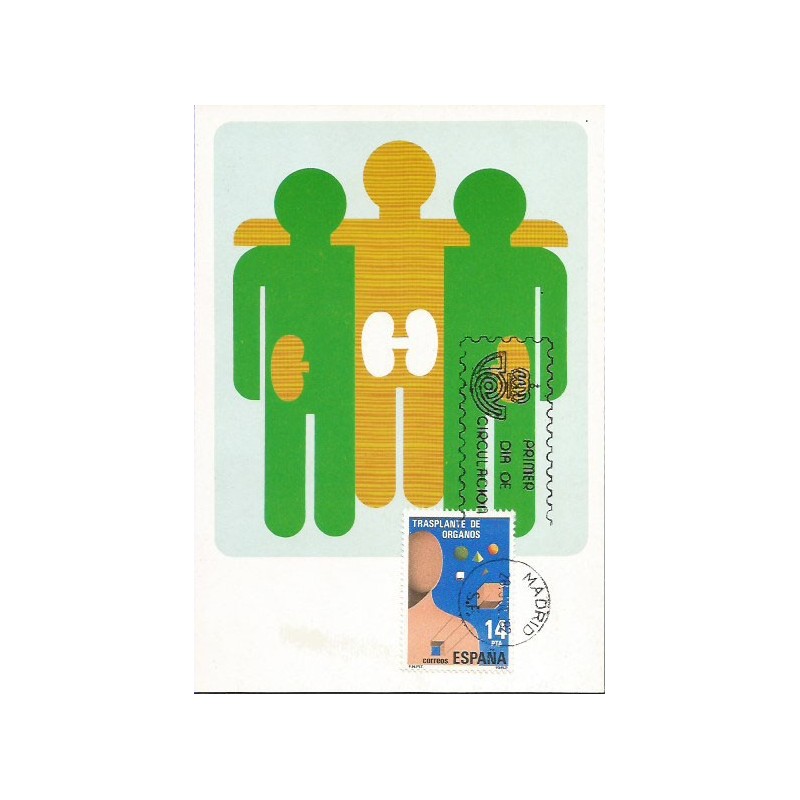 Hiszpania 1982, Transplantacja, medycyna. Karta maksimum