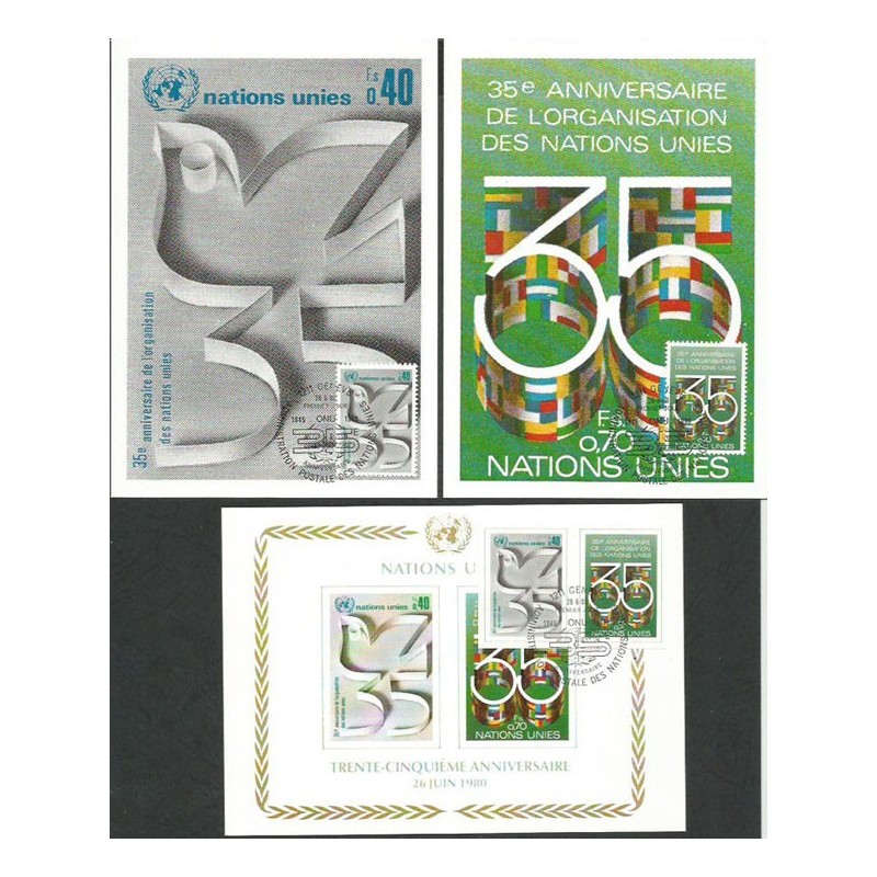 ONZ 1980, 35 lat ONZ. Karta maksimum