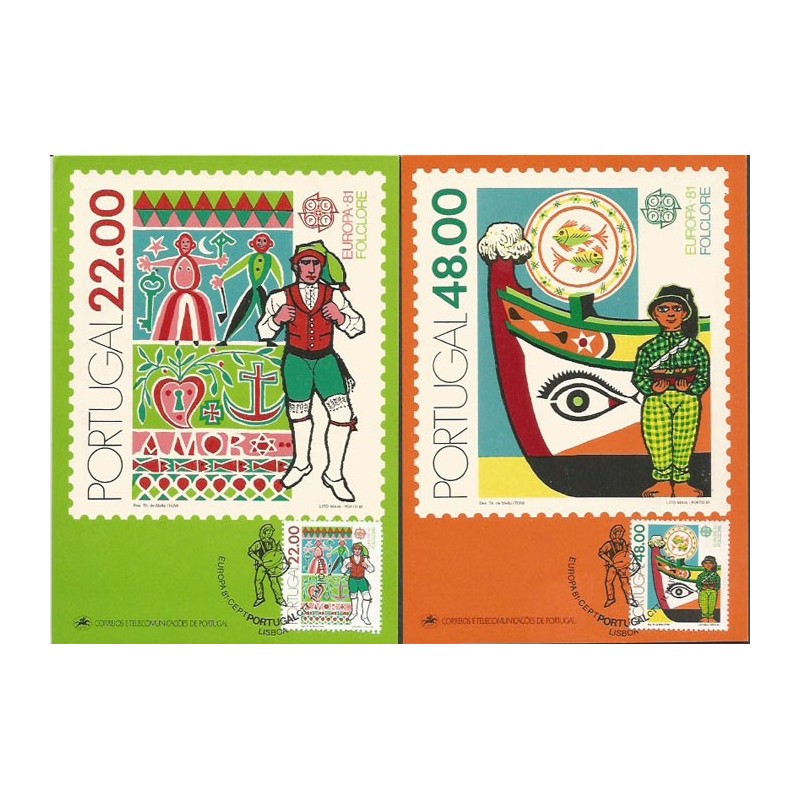 Portugalia 1981, EUROPA CEPT: folklor. Karta maksimum