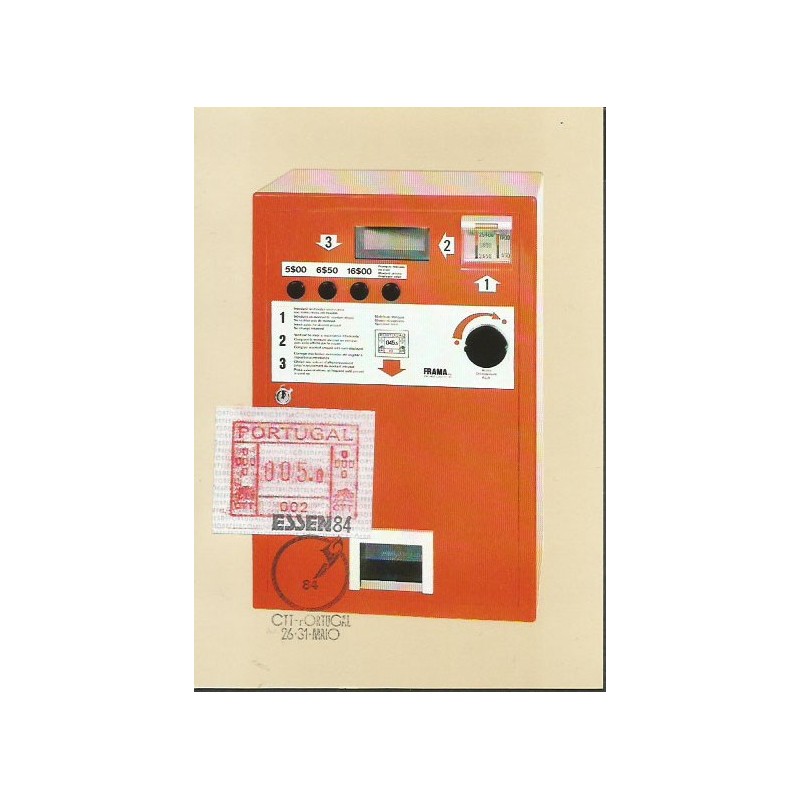 Portugalia 1984, Znaczek z automatu. Karta maksimum