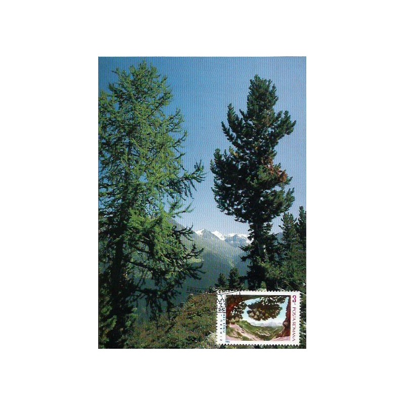 Rumunia 1986, Flora: drzewa. Karta maksimum