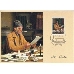 Szwajcaria 1981, A. Anker, malarstwo. Karta maksimum