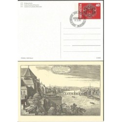 Szwajcaria 1983, Bazylea, rycina. Cp kasowana