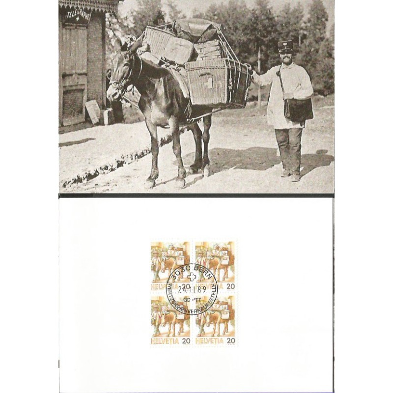 Szwajcaria 1989, Boże Narodzenie, poczta. Karnet