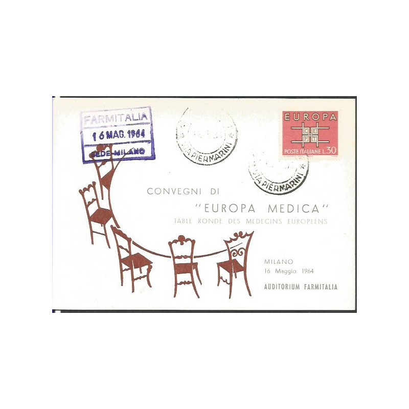 Włochy 1964, Malarstwo, Dusseldorf. Karnet