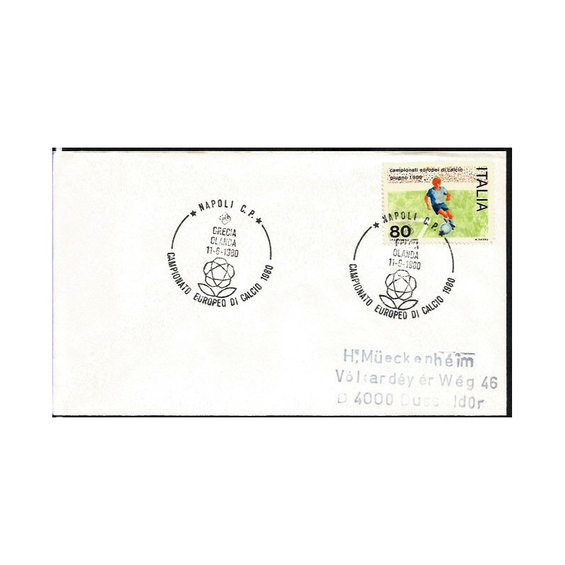 Włochy 1980, Piłka nożna, ME, mecz Grecja Holandia. Neapol
